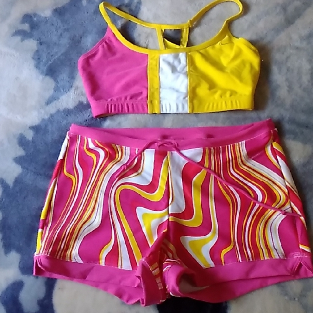 Nike Pink and White Dri-FIT Sportswear